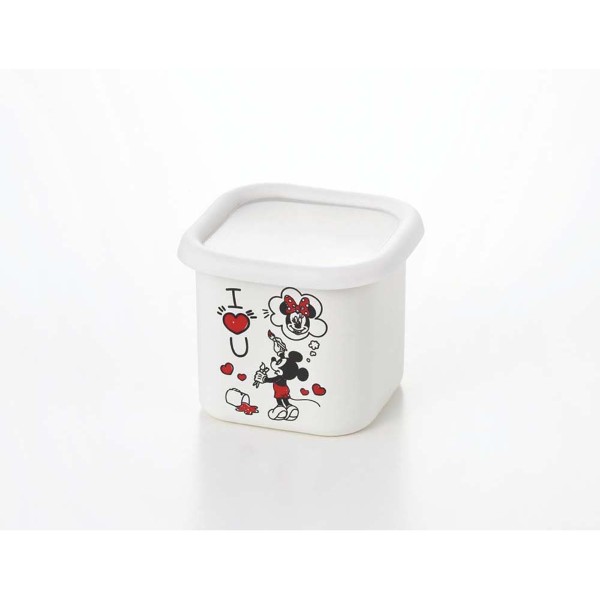 「ミッキー＆ミニー」ホーローキューブストッカー