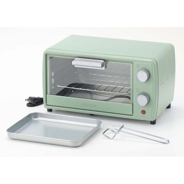 「コッチネ」オーブントースター9ℓ  スモークグリーン