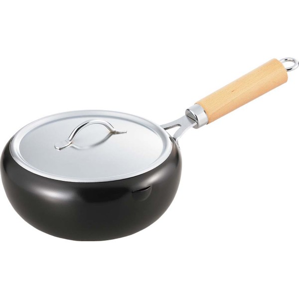 「ラルス」IH対応油はねしにくい 天ぷら鍋20cm蓋付