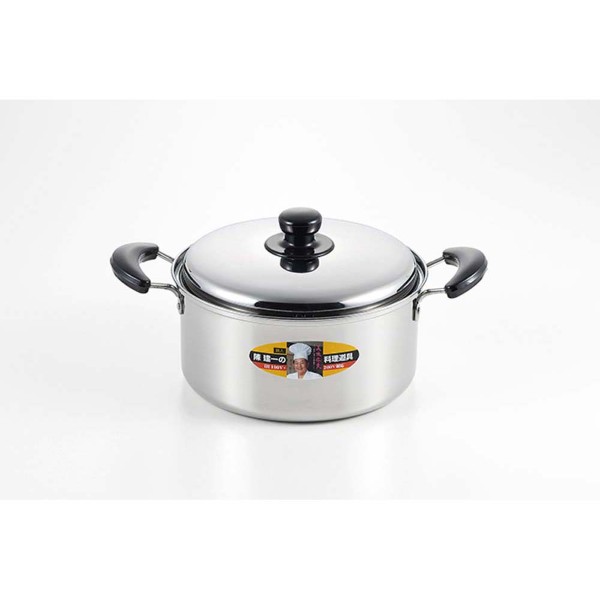 「陳 建一」IH対応ステンレス両手鍋24cm