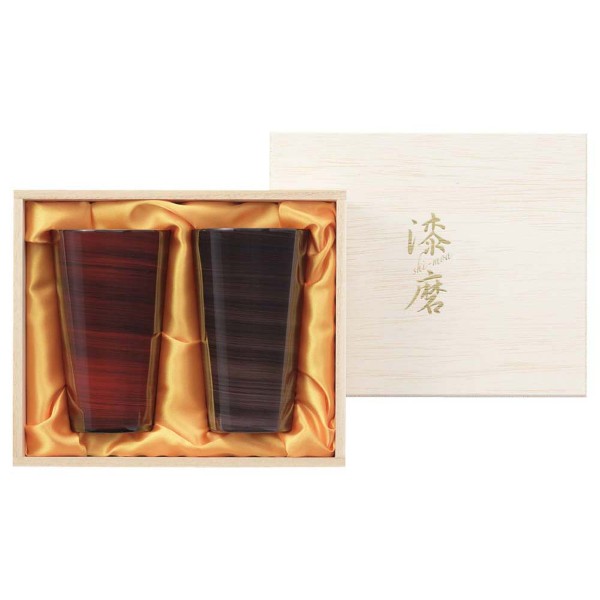 「漆磨」ストレートタンブラー2PC 暁月・紫影