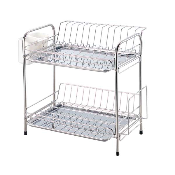 「フルーラ」パイプ式ニ段水切りバスケット