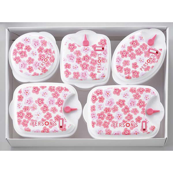 「パーソンズフローラル」電子レンジ容器 5pcs