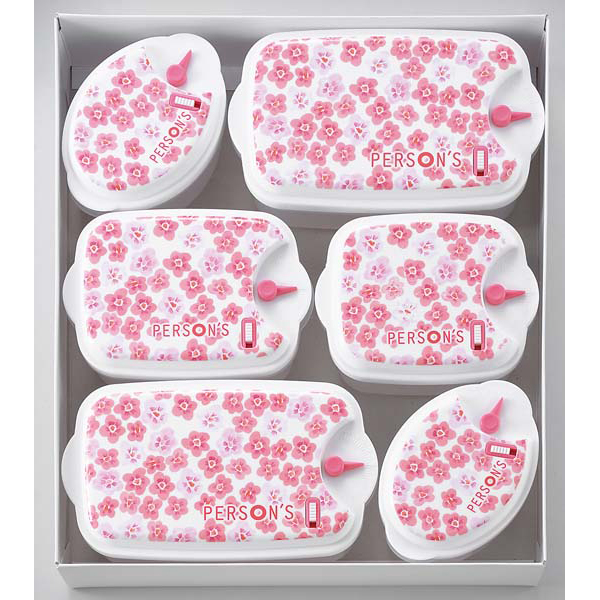 「パーソンズフローラル」電子レンジ容器 6pcs