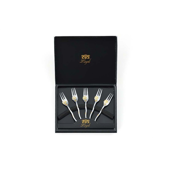 紅梅 つや消し 部分金 ヒメフォークセット 5pc