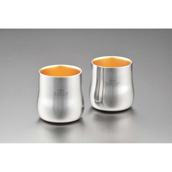 18-8ステンレス二重構造 ファッションタンブラーさくらペア（内面24金メッキ）