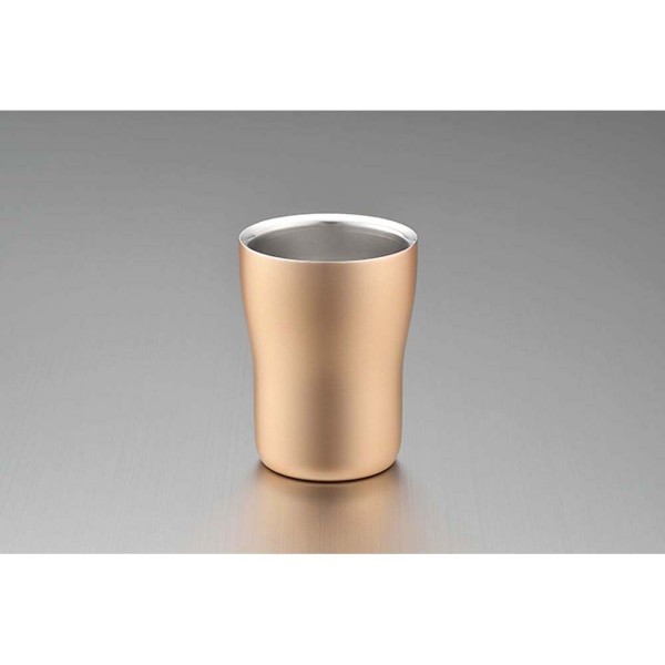 18-8ステンレス二重構造エレガンス タンブラー シャンパンゴールド