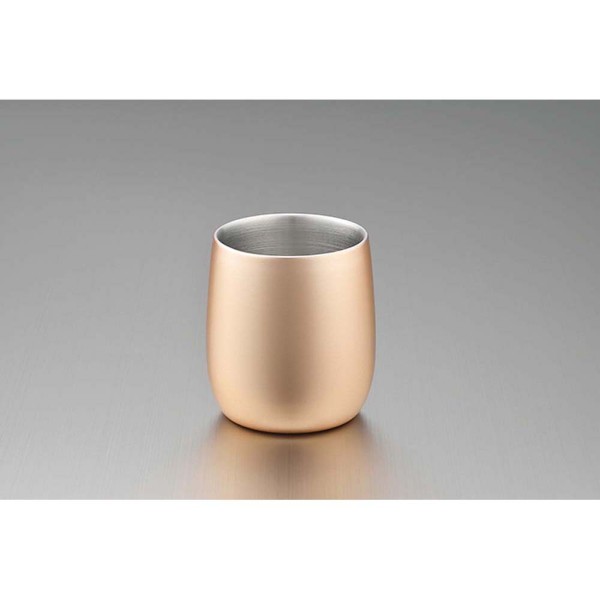 18-8ステンレス二重構造エレガンス フリータンブラー シャンパンゴールド