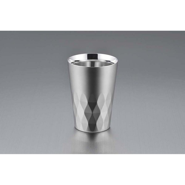 アーガイル柄 18-8ステンレス二重構造 タンブラー S