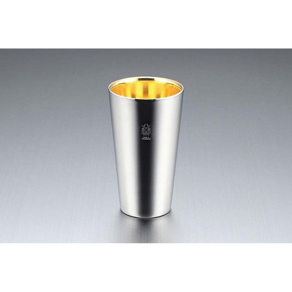 「金の贅」18-8ステンレスW構造タンブラー（内面24金めっき）