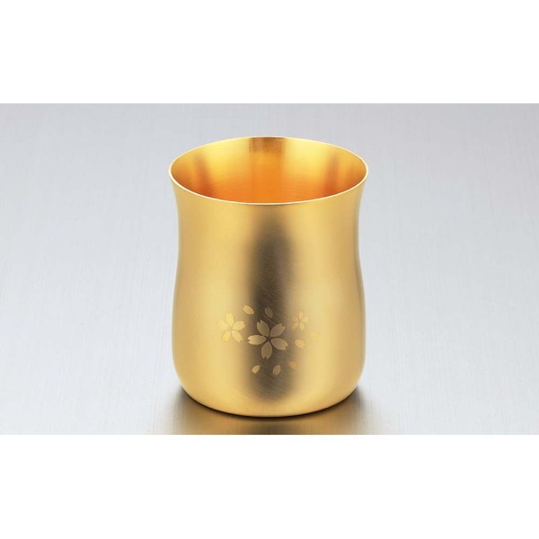 「金の贅 桜」18-8ステンレスチアーズタンブラー金めっき仕上