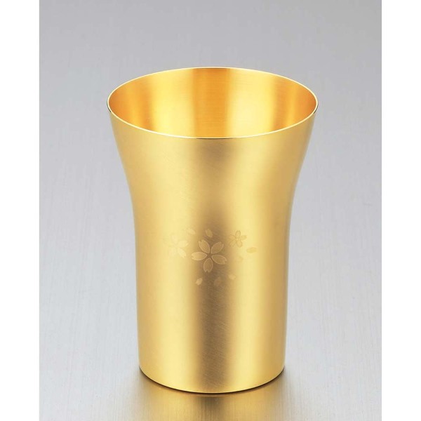 「金の贅 桜」18-8ステンレス金めっき仕上タンブラー・小