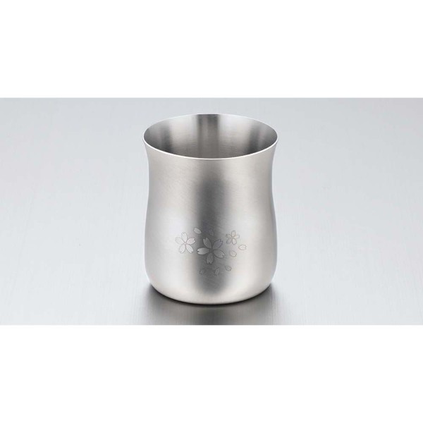 18-8ステンレスチアーズタンブラー（サテン仕上げ 桜）