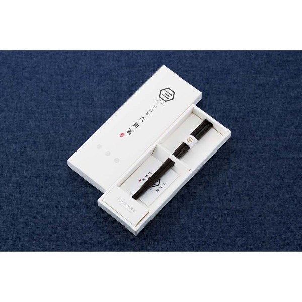 三代目黒檀六角箸（大）