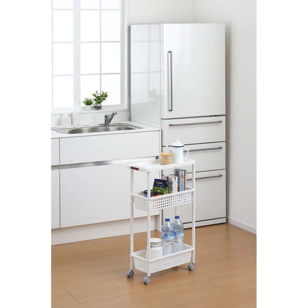 「カーゴ2」スリムワゴン 3段 ホワイト