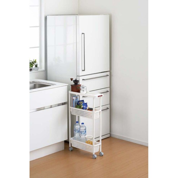 「カーゴ2」スーパースリムワゴン3段 ホワイト