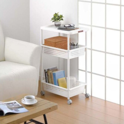 「カーゴ2」ワイドワゴン 3段 ホワイト