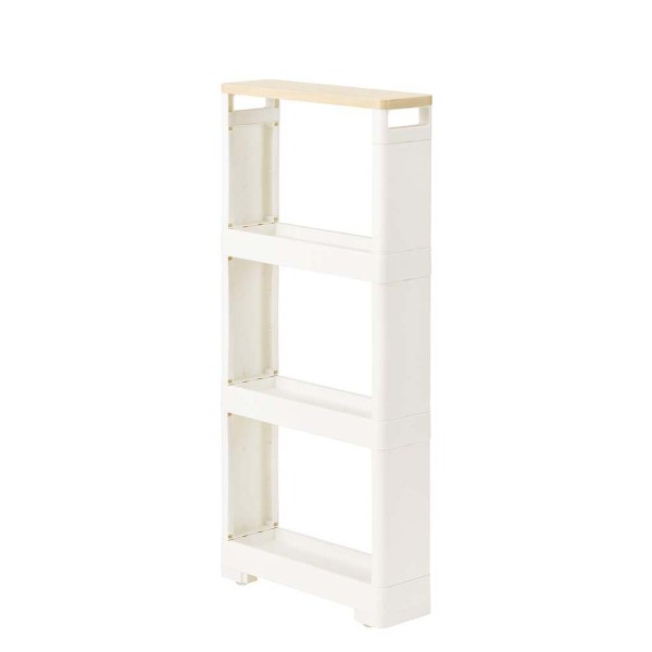 「リセ」スーパースリムラックウッド4段 ホワイト