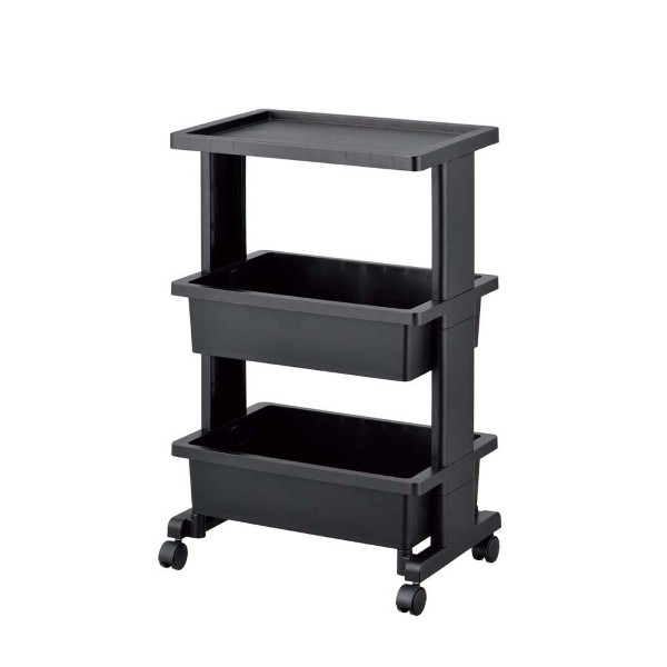 「リセ」テーブルワゴン 3段 ブラック