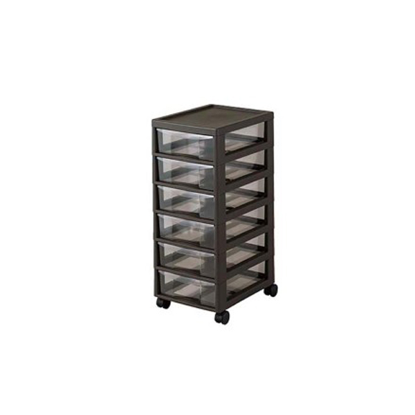 A4アプロス 深型6段 ダークブラウン