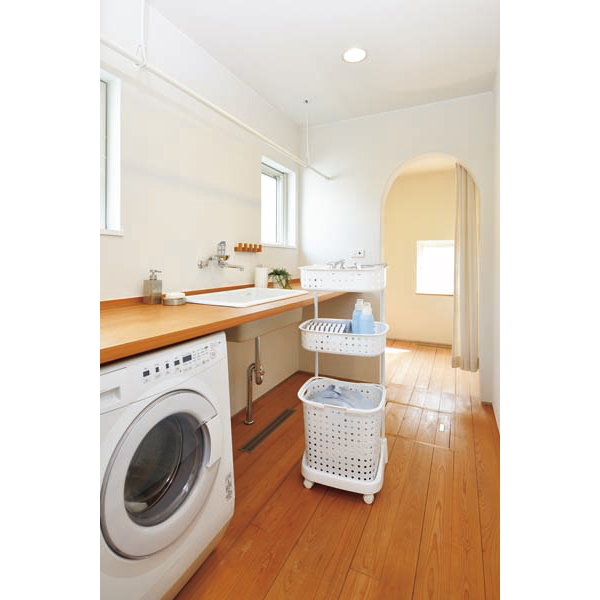 「レクエア」ランドリーバスケット 3段 ホワイト