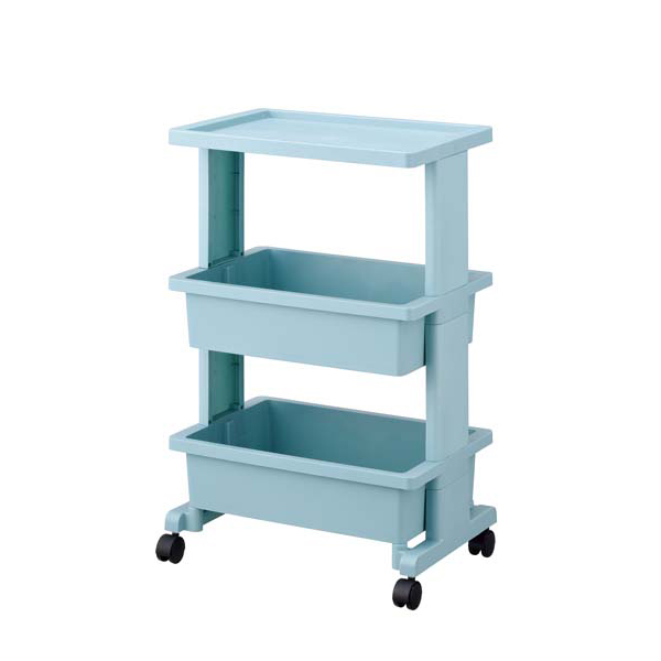 「リセ」テーブルワゴン 3段 ブルー