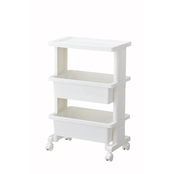 「リセ」テーブルワゴン 3段ミニ ホワイト