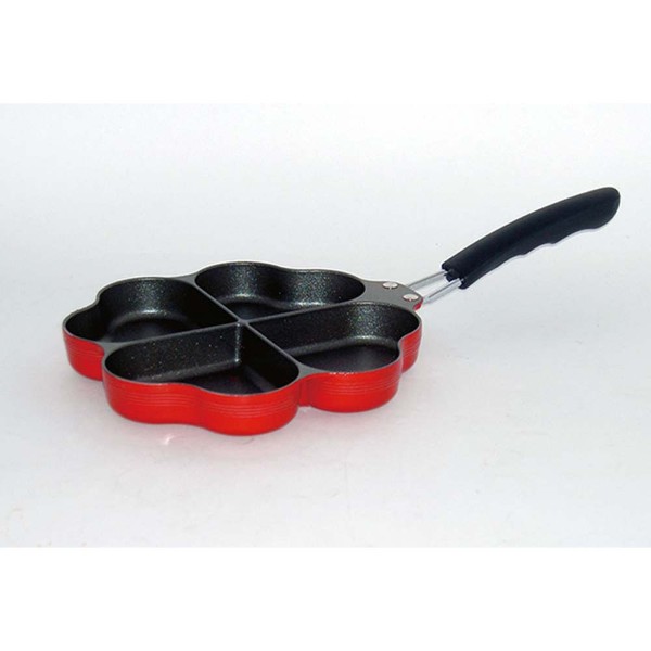 しあわせを呼ぶ四つ葉のフライパン（レッド）