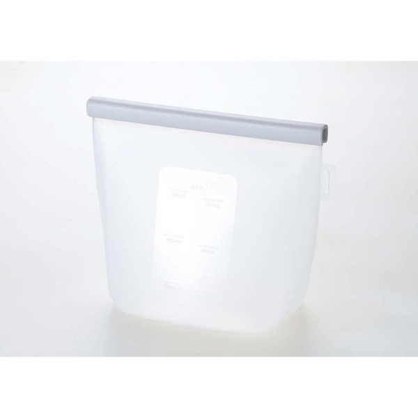 くり返し使えるシリコン保存バッグ1,500㎖クリア