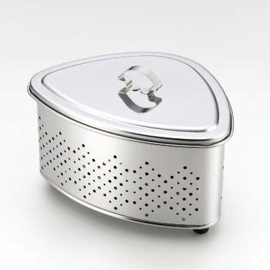 抗菌ステンレス蓋付三角コーナー