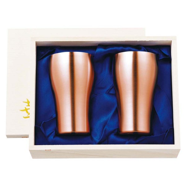 華タンブラー 200㎖ 銅ミラー 桐箱セット