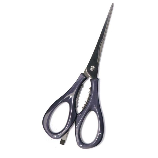 クリアハンドルキッチンハサミ 分解式クラブ＆ロブスター  グレー