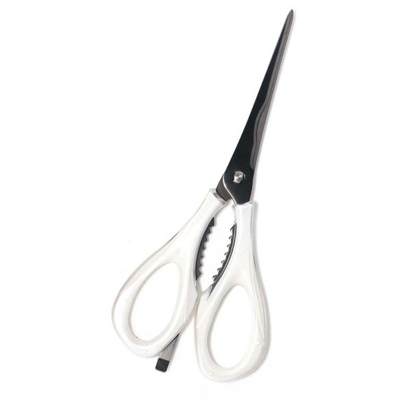 クリアハンドルキッチンハサミ 分解式クラブ＆ロブスター  ホワイト