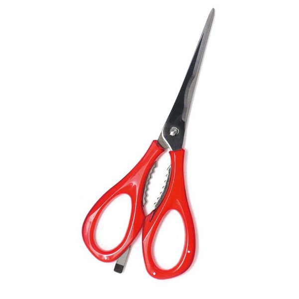 クリアハンドルキッチンハサミ 分解式クラブ＆ロブスター  レッド