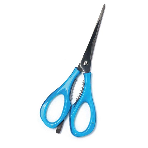 クリアハンドルキッチンハサミ 分解式クラブ＆ロブスター  ブルー