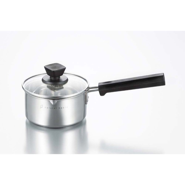 「ナチュラルベーシック」ミニ片手鍋14cm（両口付）