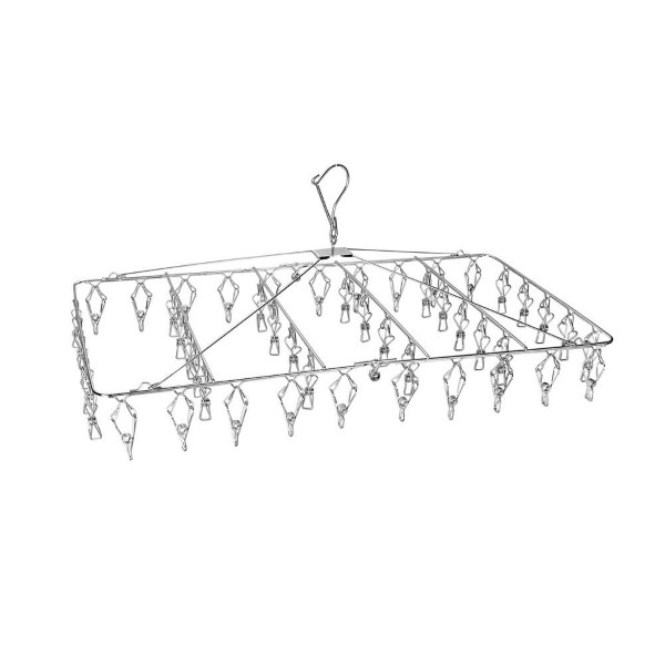 折りたたみ ステンレスピンチハンガー  角型 48ピンチ