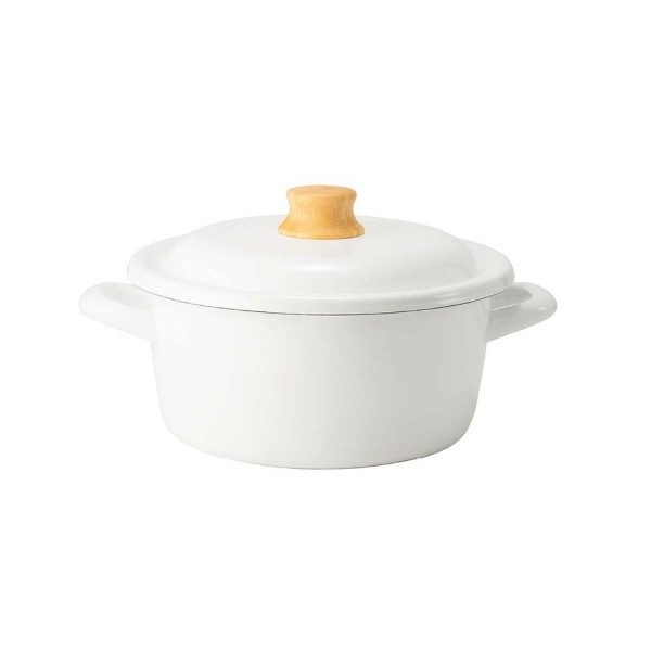 「コットンプラス」20cmキャセロールホワイト