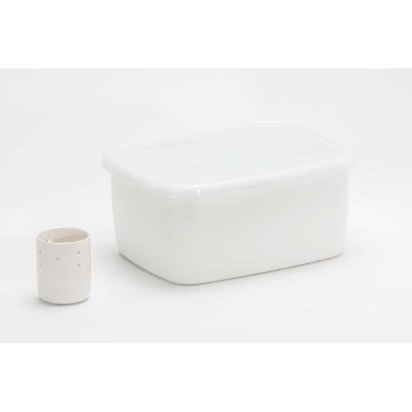 冷蔵庫用ホーローぬか漬け容器（水取器付）WT