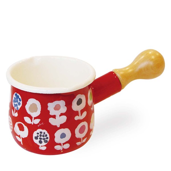 「Plune.」ホーロープチミルクパン RD キャンディフラワー