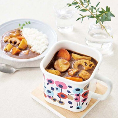 「Plune.」ホーローマルチスクエアポット もこもこお花