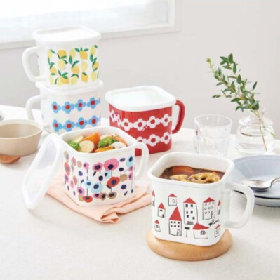 「Plune.」ホーローマルチスクエアポット ミミココモモ