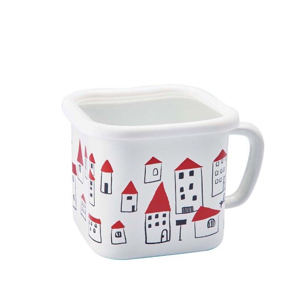 「Plune.」ホーローマルチスクエアポット akaiyaneno