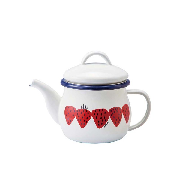 「Plune.」ホーローティーポット（茶こし付） あかいちご