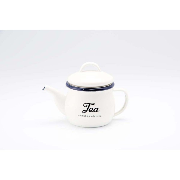 「Lilly White」ホーローティーポット「Tea」