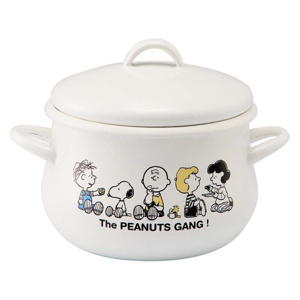 「スヌーピー」ホーロー両手鍋16cm