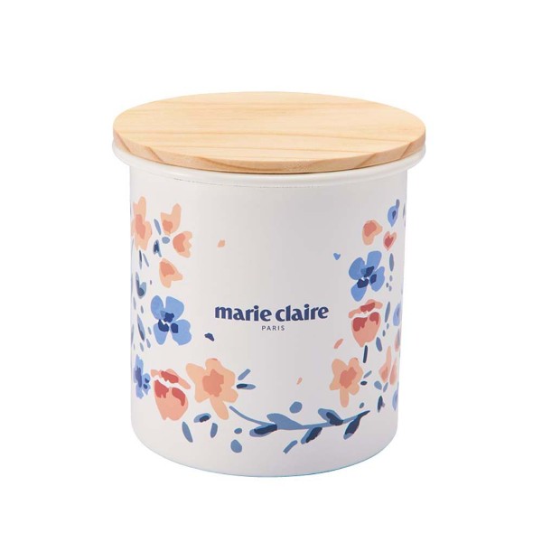 「マリクレール」“fleurette（フルレット）”ホーローキャニスター