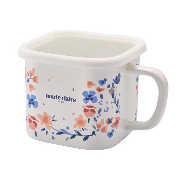 「マリクレール」“fleurette（フルレット）”ホーローマルチスクエアポット