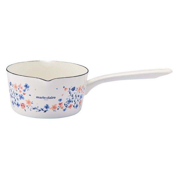 「マリクレール」“fleurette（フルレット）”ホーローミルクパン15cm