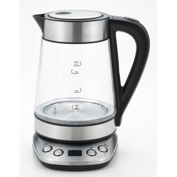 「SUSTIA」温度調整ガラス電気ケトル1.7ℓ